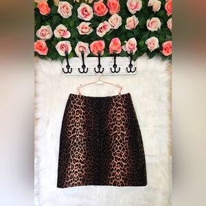 DG2 by Diane Gilman Classic Leopard Print Mini Skirt